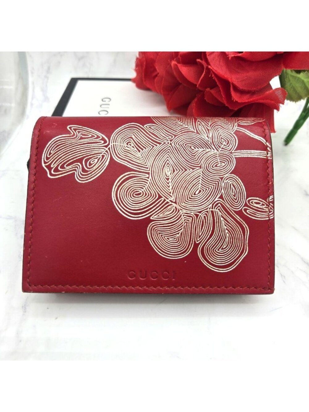 Gucci Bifold Wallet Chinese New Year Red